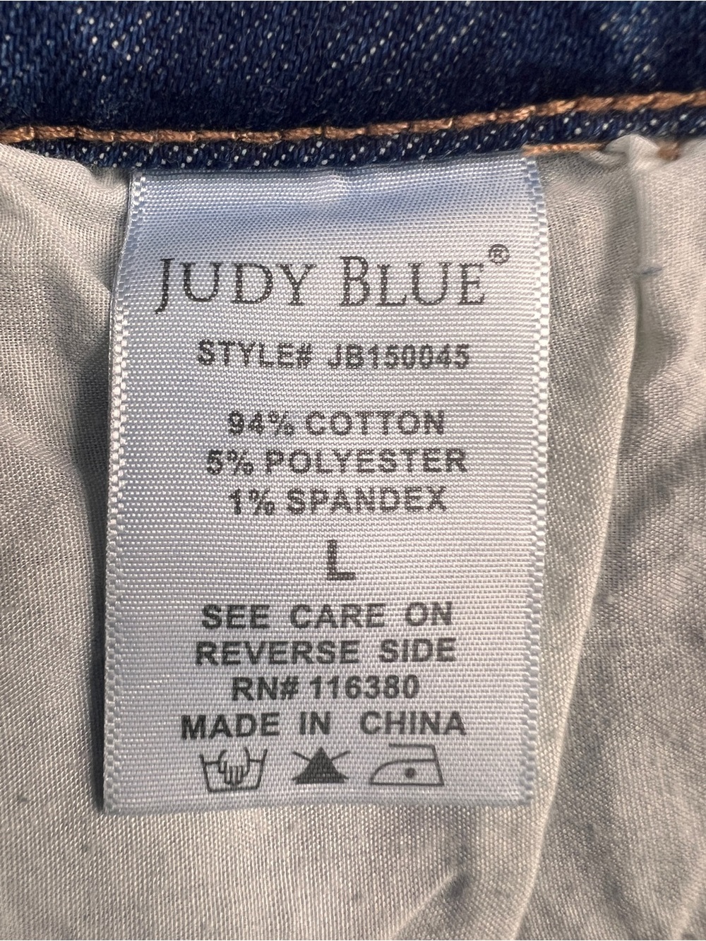 Judy Blue Shorts Women Large bermuda Distressed Denim Rolled Cuff Casual Stretch - Picture 6 of 10